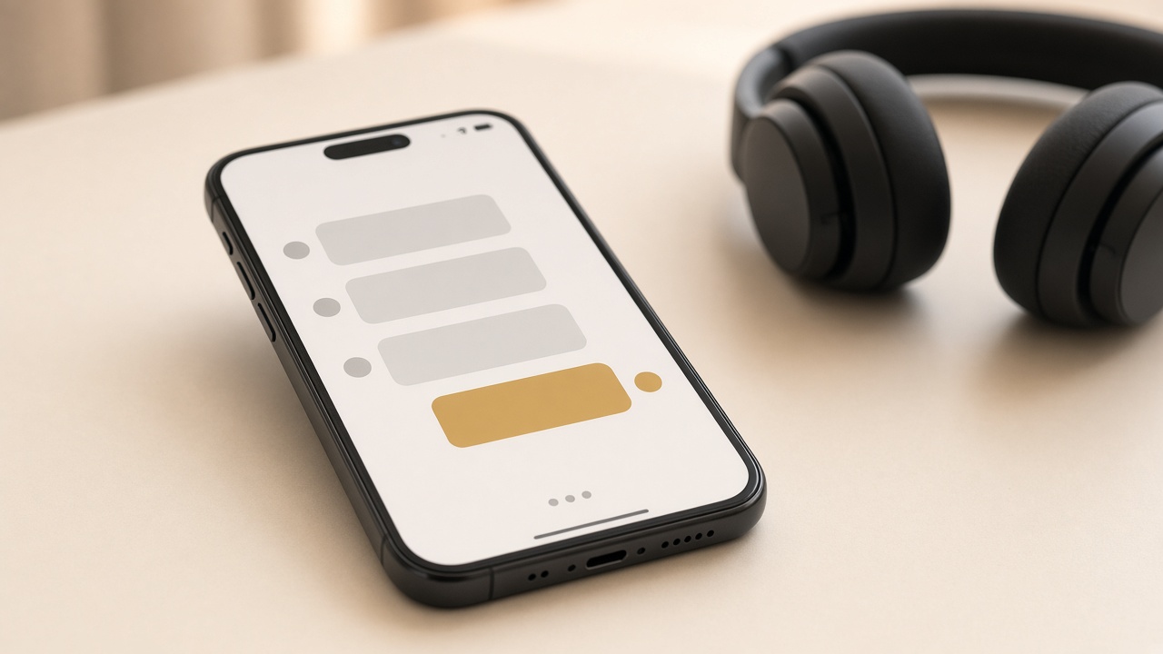 A phone showing a virtual agent answering a routine request